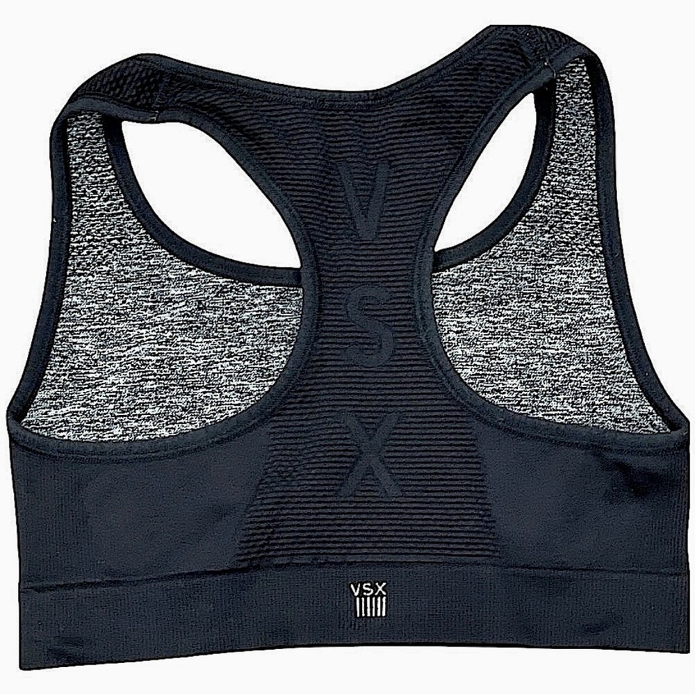 VSX BLACK & GRAY SPORTS BRA XS
